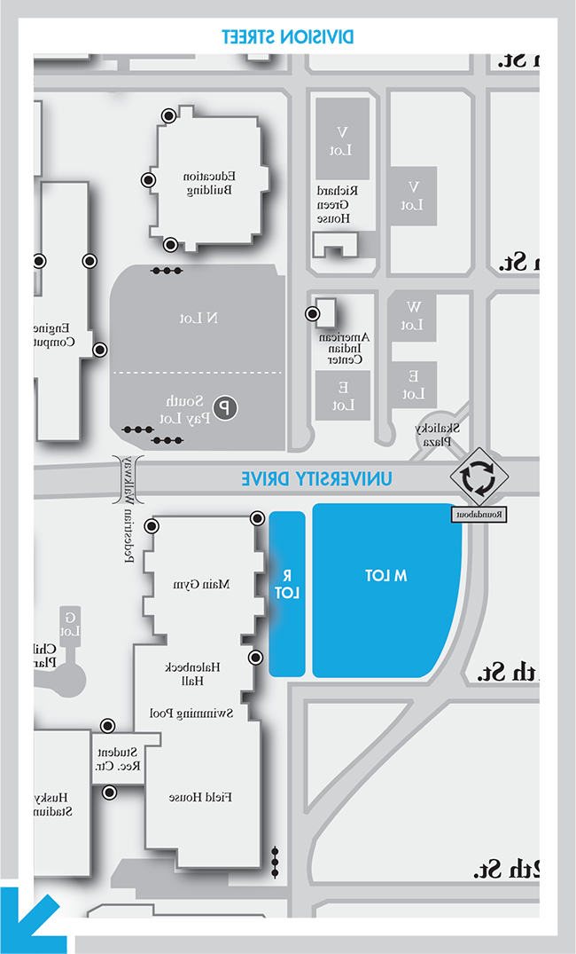 Campus map - parking - Halenbeck Hall